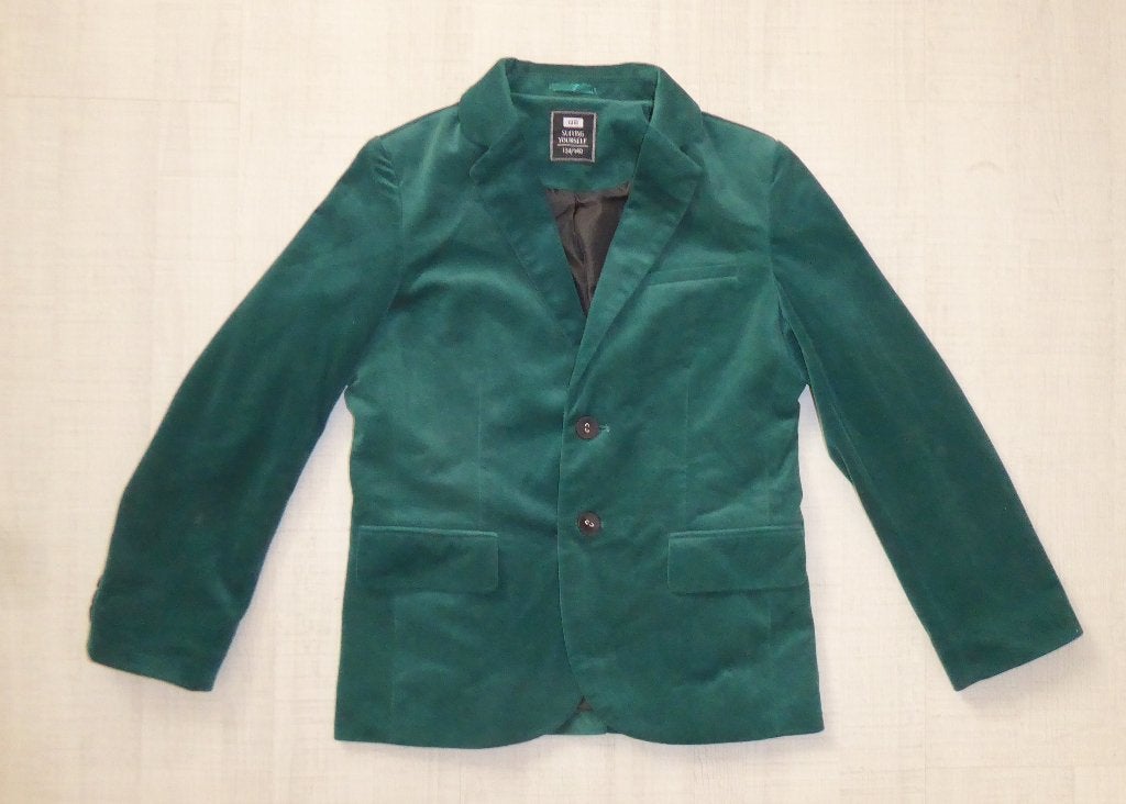 WE velours blazer groen jongen maat 134 / 140, Ophalen of Verzenden, Zo goed als nieuw, Jas, Jongen