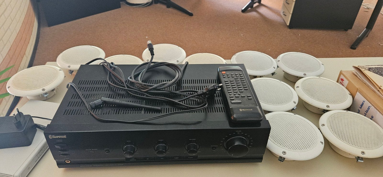 Versterker met 12 Sound Lab inbouw speakers, Overige merken, Gebruikt, Speakers, Losse componenten