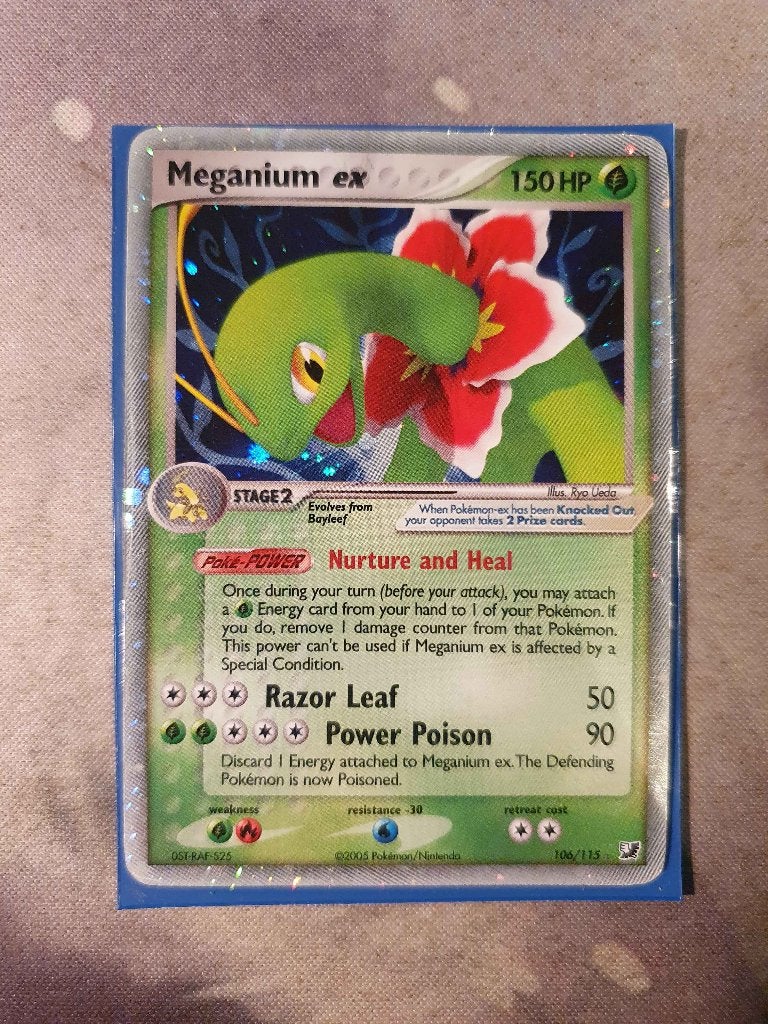Meganium EX, Ophalen of Verzenden, Gebruikt, Losse kaart, Foil