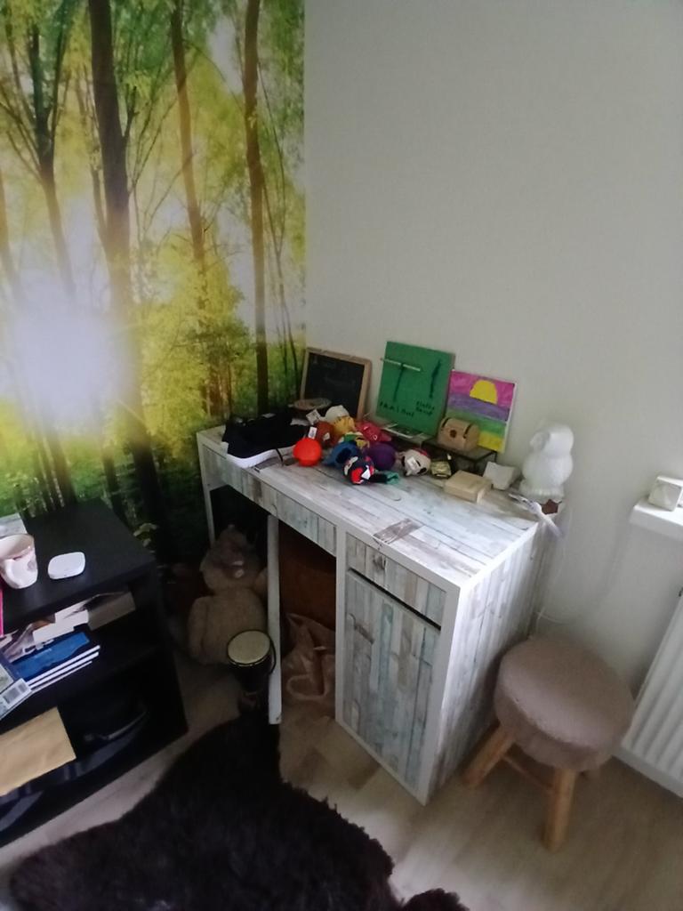 Ikea bureau 10550, 105 cm, Stopcontact, Hout, Kinderbureau