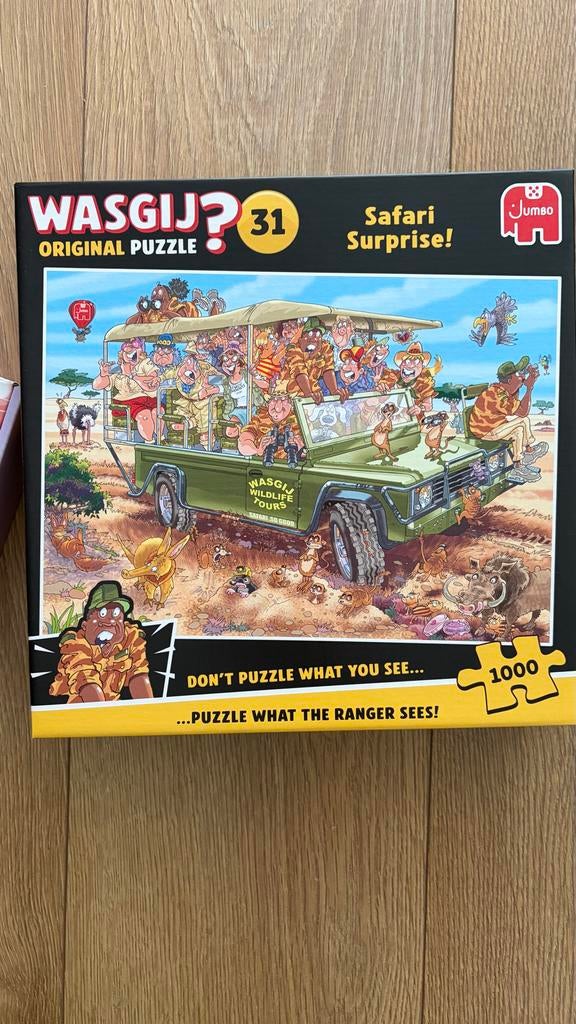 Wasgij Original 31: Safari Surprise! 1000 stukjes puzzel, Ophalen of Verzenden, Zo goed als nieuw