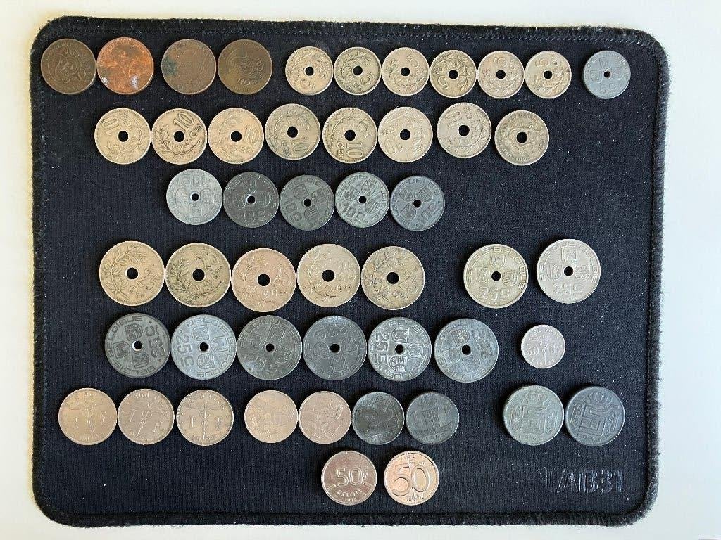 53 munten Belgie 1863-1996, Ophalen of Verzenden, België, Losse munt