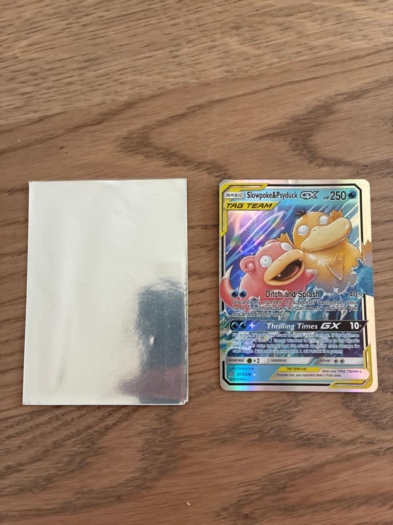Slowpoke & Psyduck GX TAG TEAM Pokémon Kaart, Ophalen of Verzenden, Gebruikt, Losse kaart