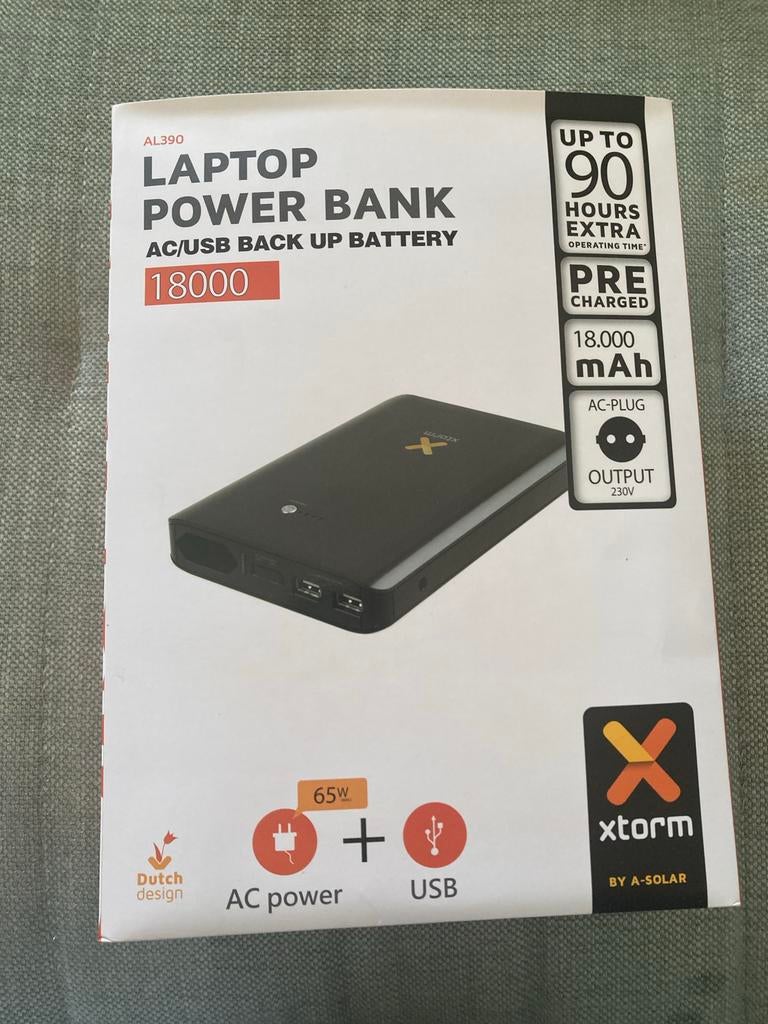 Xtorm AL390 Laptop Power Bank 18000 mAh, Computers en Software, Laptop-opladers, Nieuw, Ophalen of Verzenden