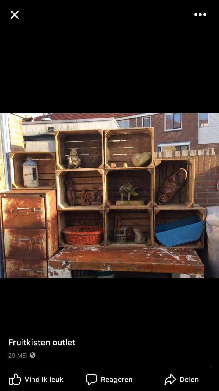 Originele Vintage Fruitkistjes GRATIS bezorging vanaf 10 st, Ophalen, Minder dan 50 cm, Gebruikt, 50 tot 100 cm