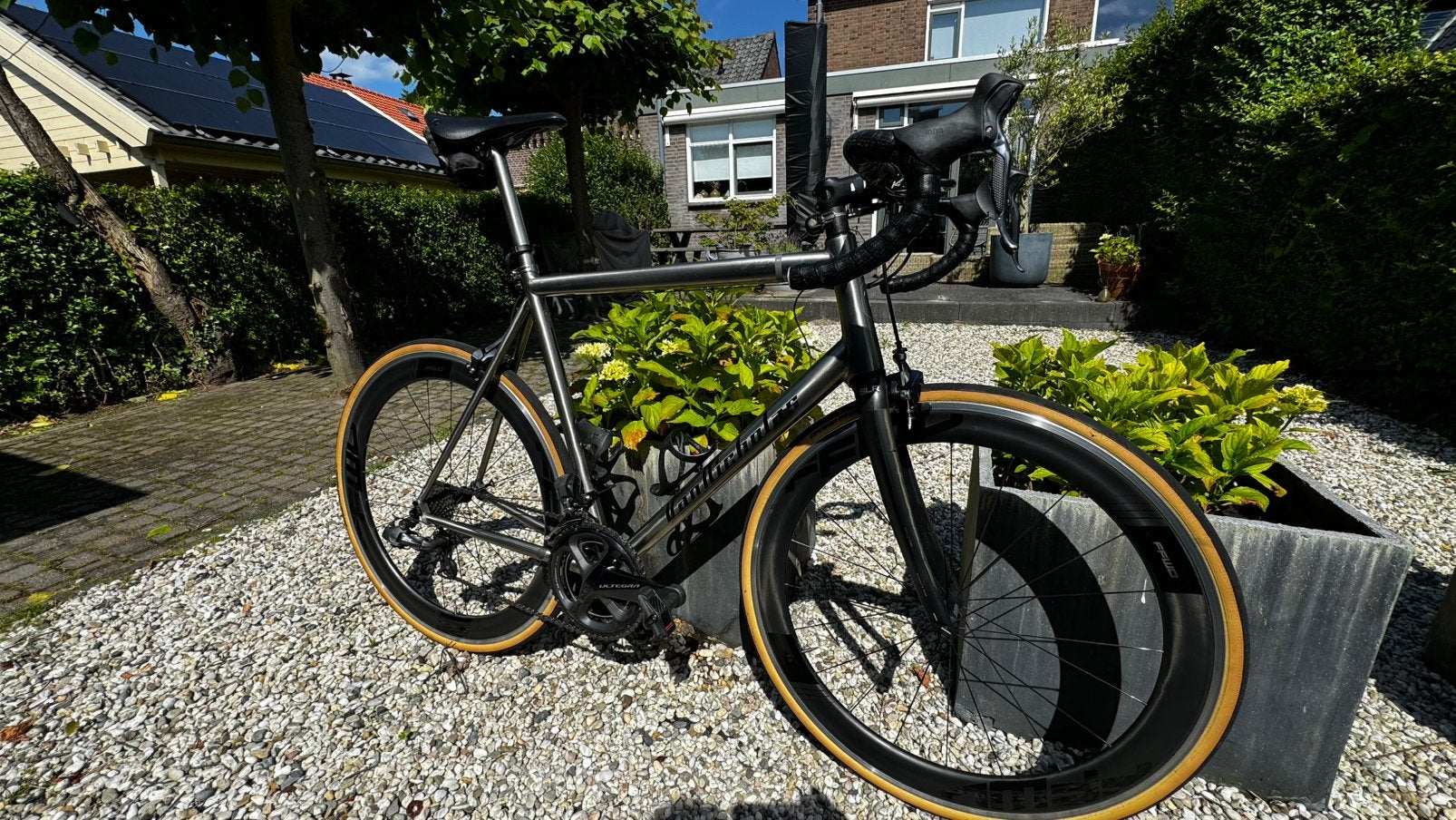 Van Nicholas Boreas 60 cm Titanium racefiets, 28 inch, Gebruikt, Velgrem, 15 tot 20 versnellingen