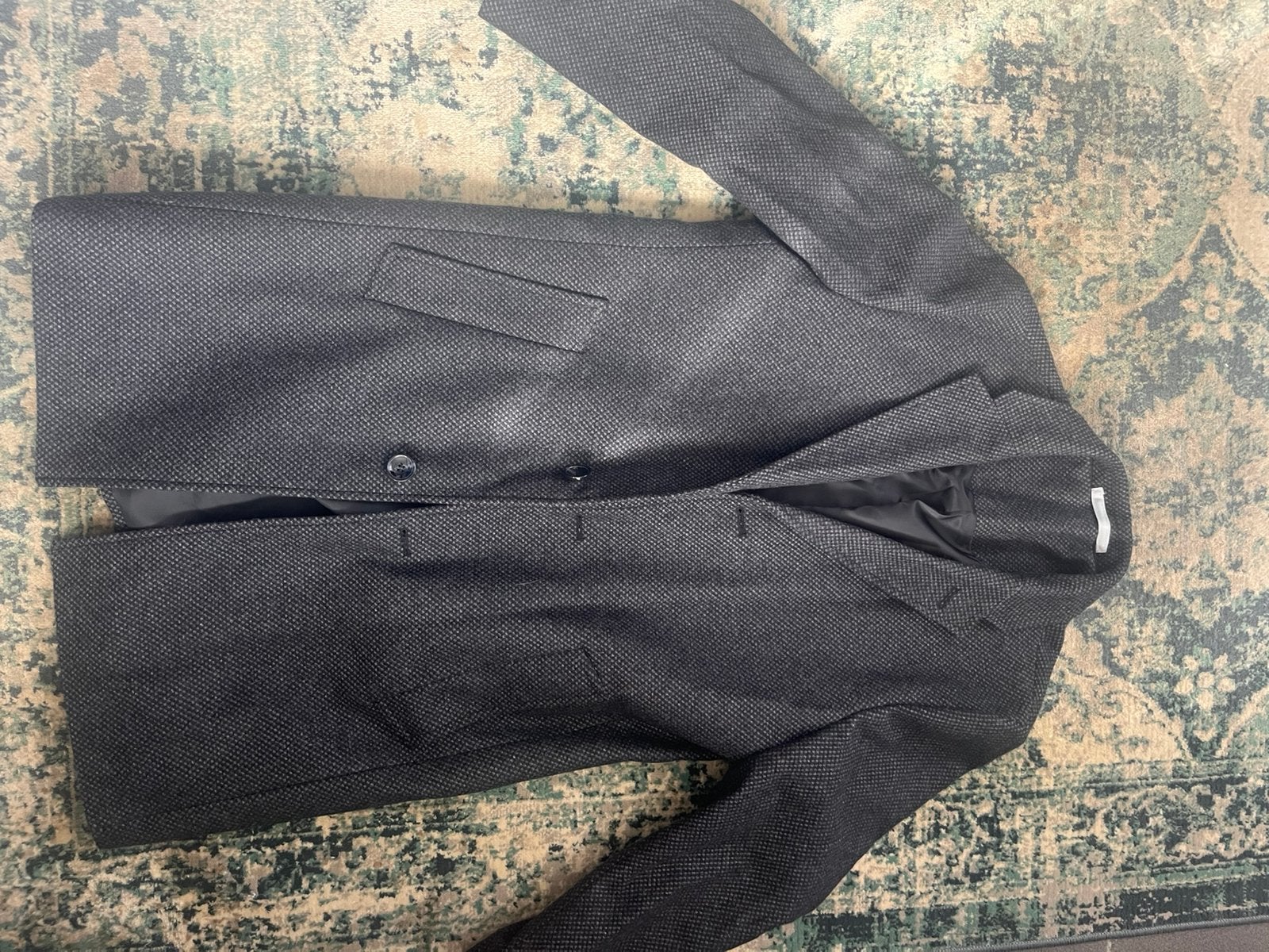 Portman&Sons grijze mantel Maat M 60%Wol, Kleding | Heren, Ophalen of Verzenden, Zo goed als nieuw, Maat 48/50 (M), Grijs
