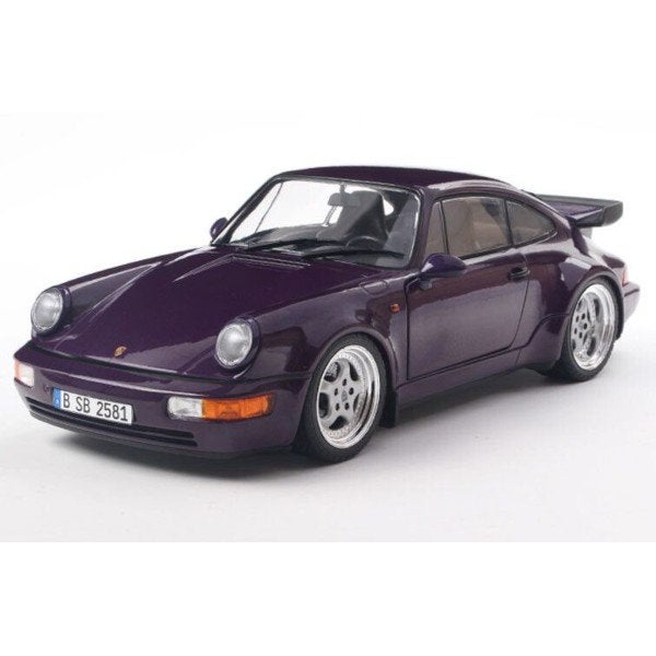 Porsche 911 (964) Turbo 1990 Paars Modelauto 1/18 Solido, Solido, Auto, Solido, Nieuw