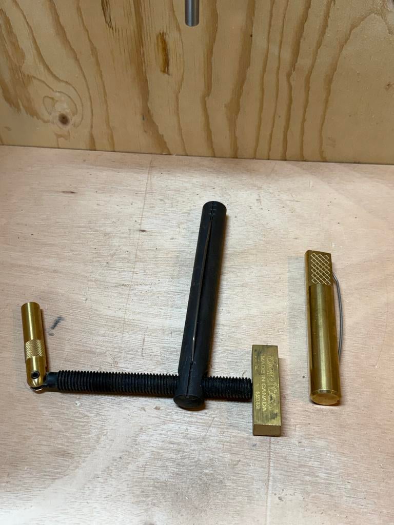 Veritas T-Bar Clamp en Messing bench dog, Ophalen of Verzenden, Zo goed als nieuw