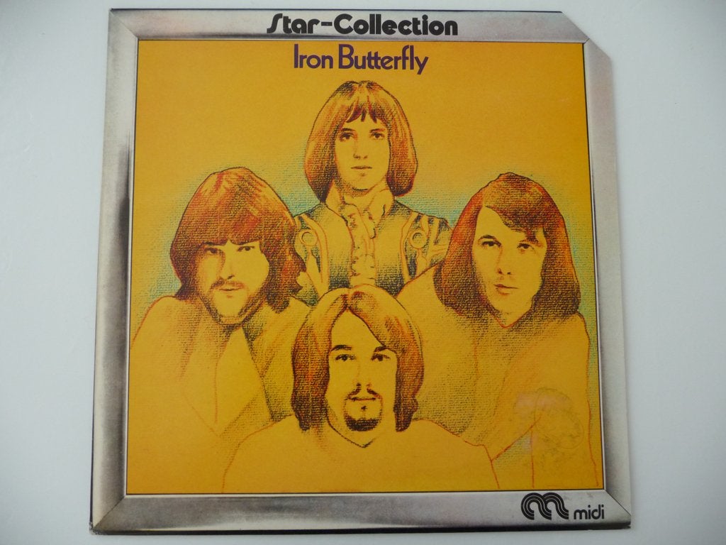 lp IRON BUTTERFLY -STAR COLLECTION- MIDI RECORDS 1973, LP, Gebruikt, Pop, Ophalen of Verzenden