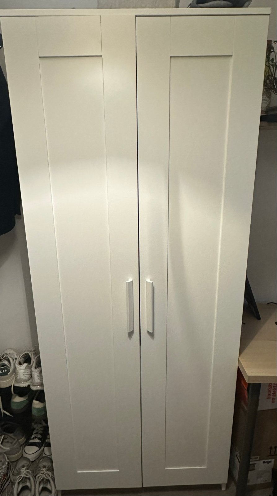 Kledingkast IKEA BRIMNES wit - 2 deuren, Ophalen, Gebruikt, 50 tot 100 cm, 150 tot 200 cm