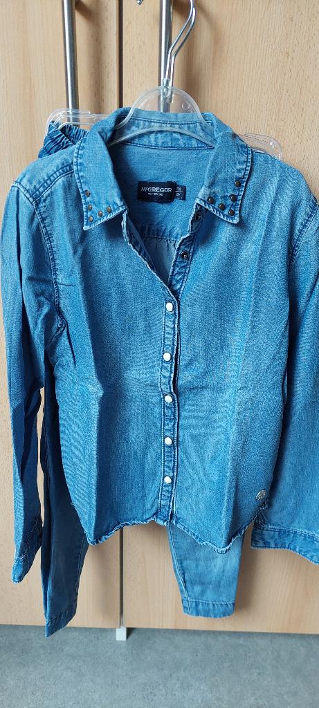 Jeans blouse maat 128 en broek maat 116  meisje McGregor, Overige typen, Meisje, Zo goed als nieuw, Diverse merken