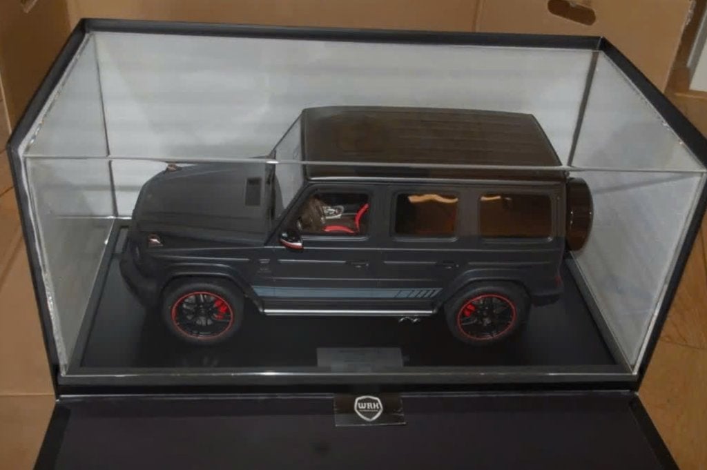 1:8 Minichamps Mercedes G63 AMG 2018 mattblack LTD 99 WRH, Hobby en Vrije tijd, Ophalen, Zo goed als nieuw, 1:5 t/m 1:8, Auto