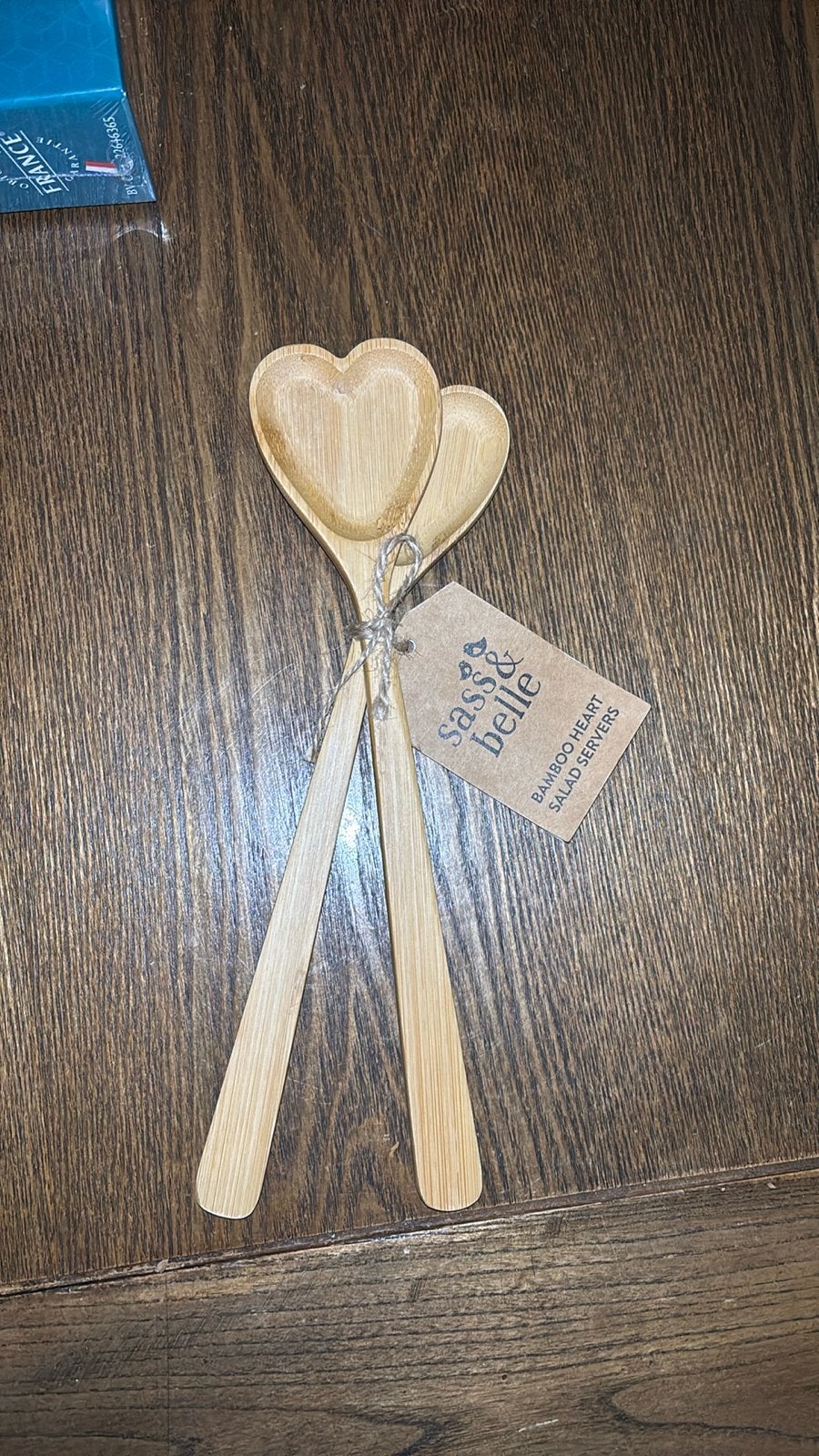 Sass & Belle Bamboe Hart Saladebestek - Nieuw, Overige typen, Hout, Nieuw, Ophalen of Verzenden