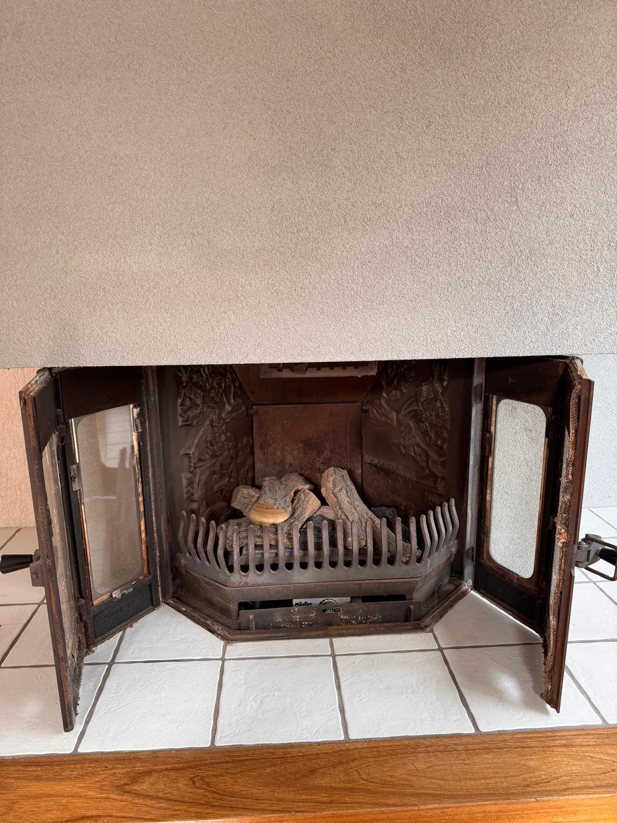 Gashaard evt met dubbelwandige buis, Huis en Inrichting, Haarden, Ophalen, Gebruikt, Inbouwhaard, Gashaard