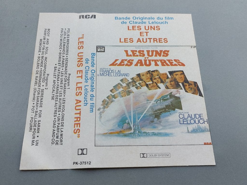 LES UNS ET LES AUTRES (BANDE ORIGINALE DU FILM) (MC), Filmmuziek en Soundtracks, 1 bandje, Ophalen of Verzenden, Zo goed als nieuw