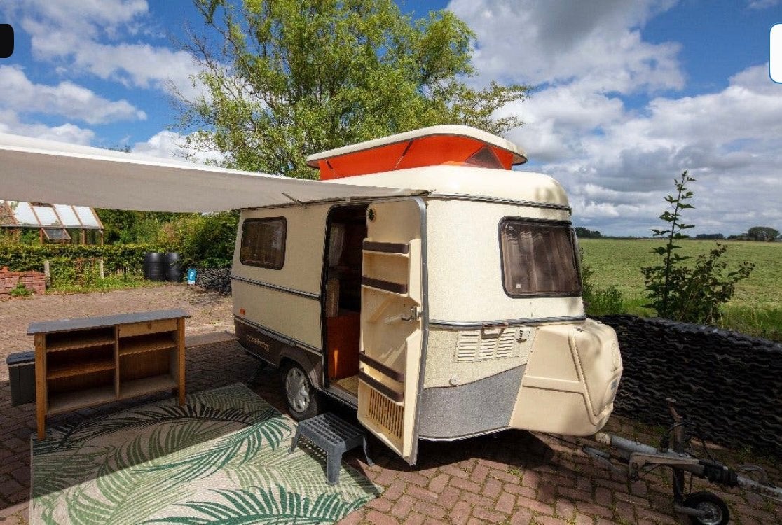 Eriba caravanluifel compleet met stokken, Ophalen, Gebruikt