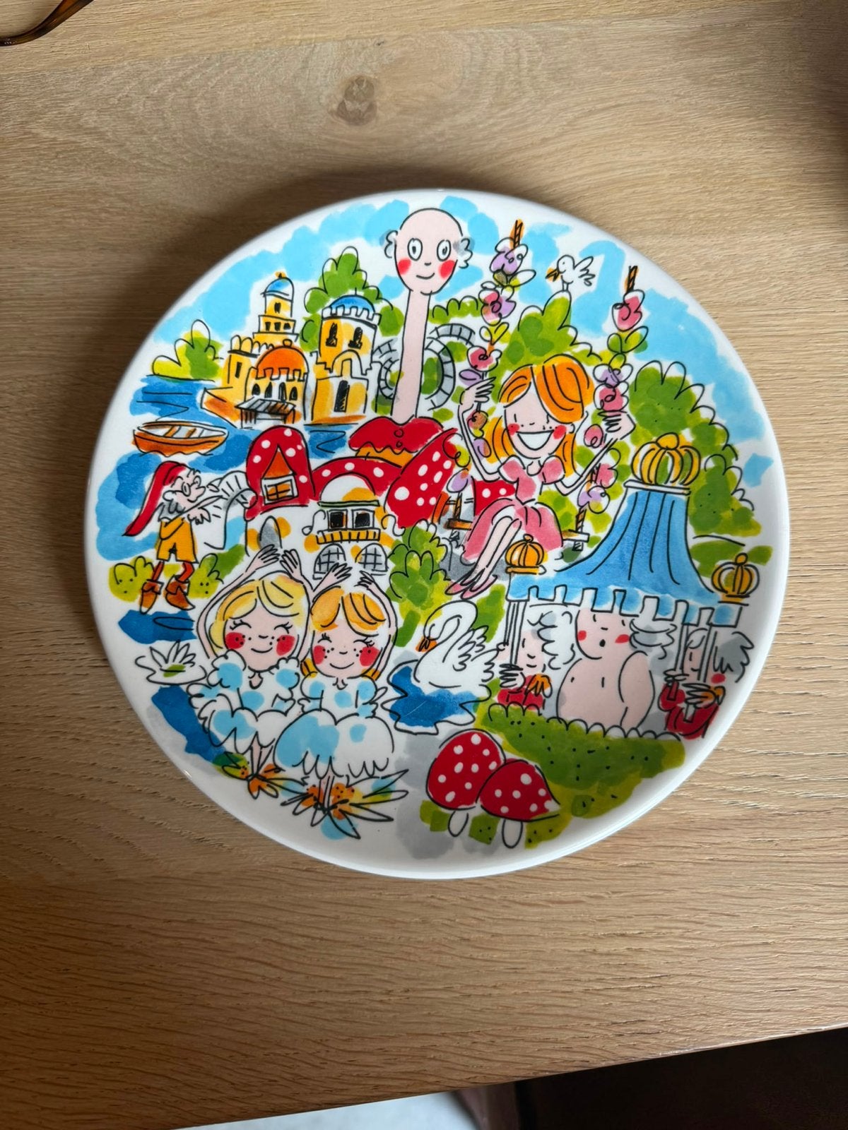 Blond Amsterdam Efteling bord - Sprookjesbos, Ophalen, Zo goed als nieuw, Gebruiksvoorwerp