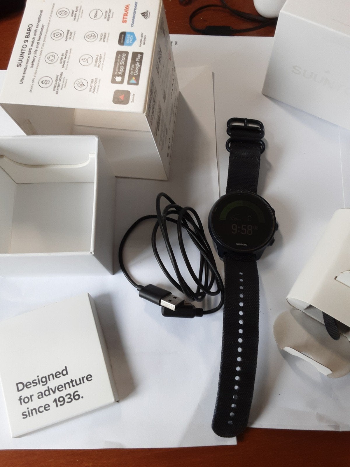 Suunto 9 Baro GPS Horloge - Granite Blue Titanium, Hoogte, Blauw, Ophalen of Verzenden, Zo goed als nieuw