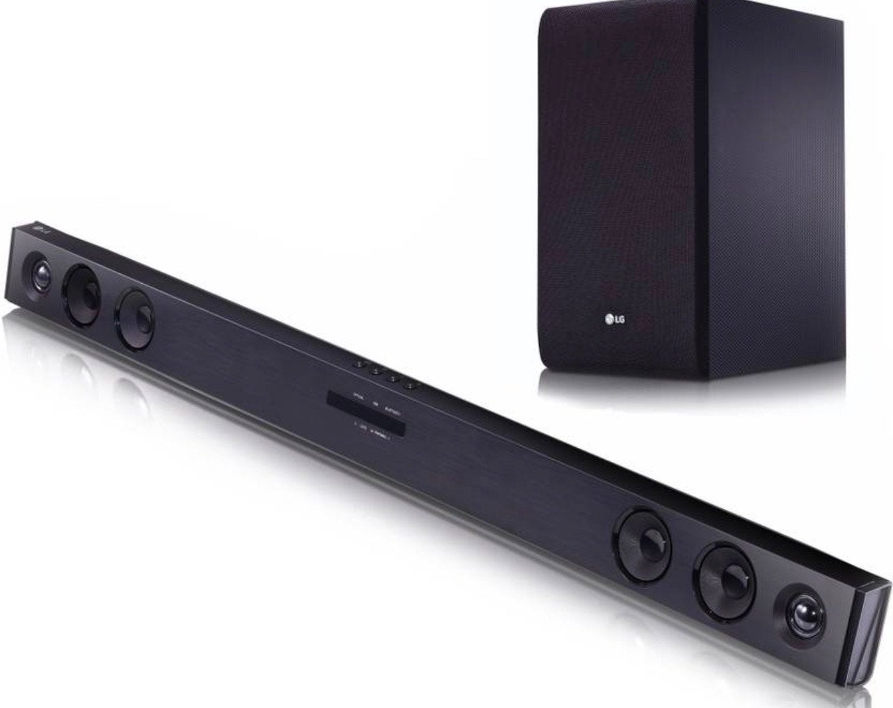 LG SJ3 Soundbar + draadloze subwoofer, Ophalen, Bluetooth, Gebruikt