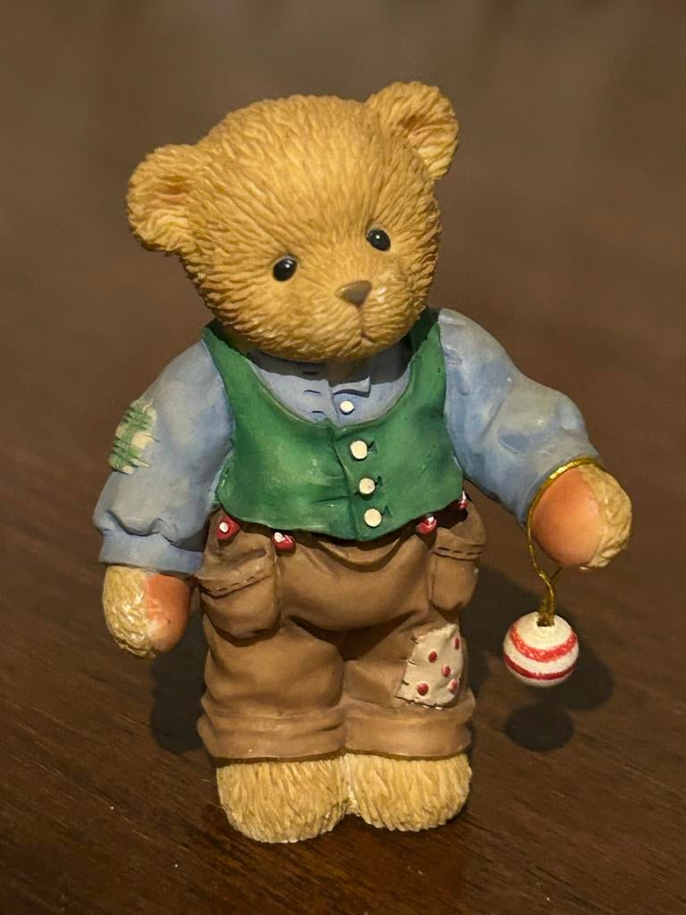 Cherished Teddies met kerstbal 2000 🎄, Ophalen, Zo goed als nieuw, Beeldje, Cherished Teddies