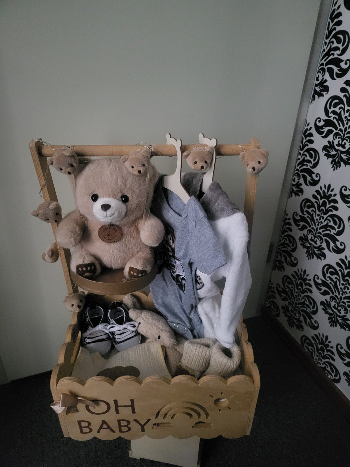 Schattig babykledingpakket met teddybeer thema, Ophalen of Verzenden, Zo goed als nieuw, Onbekend, Jongetje of Meisje