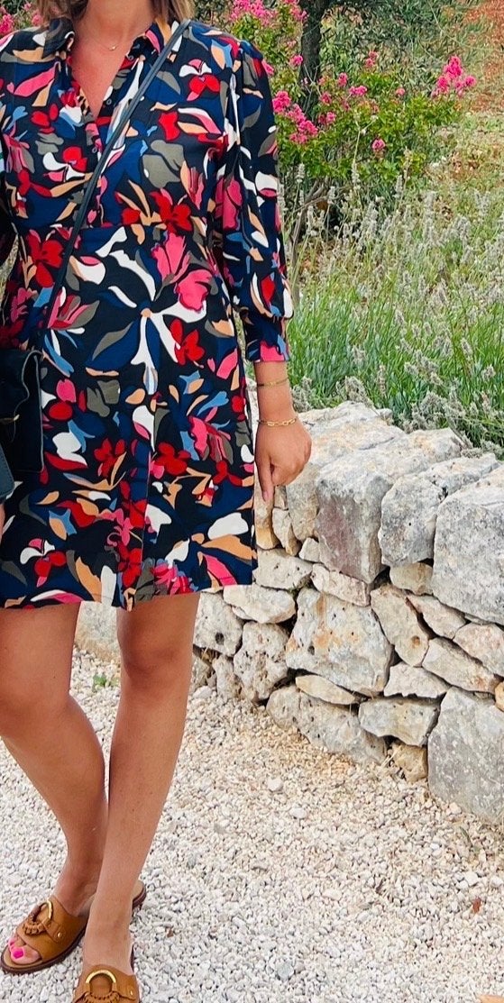 Bash jurk met floral print, Maat 38/40 (M), Meerkleurig, Ophalen of Verzenden, Zo goed als nieuw