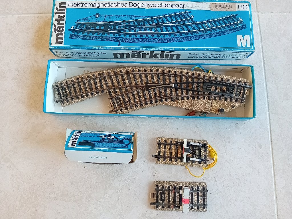 H0#504 Marklin 7191, 5142 en stootblok., Hobby en Vrije tijd, Wisselstroom, Gebruikt, Wagon, Ophalen of Verzenden