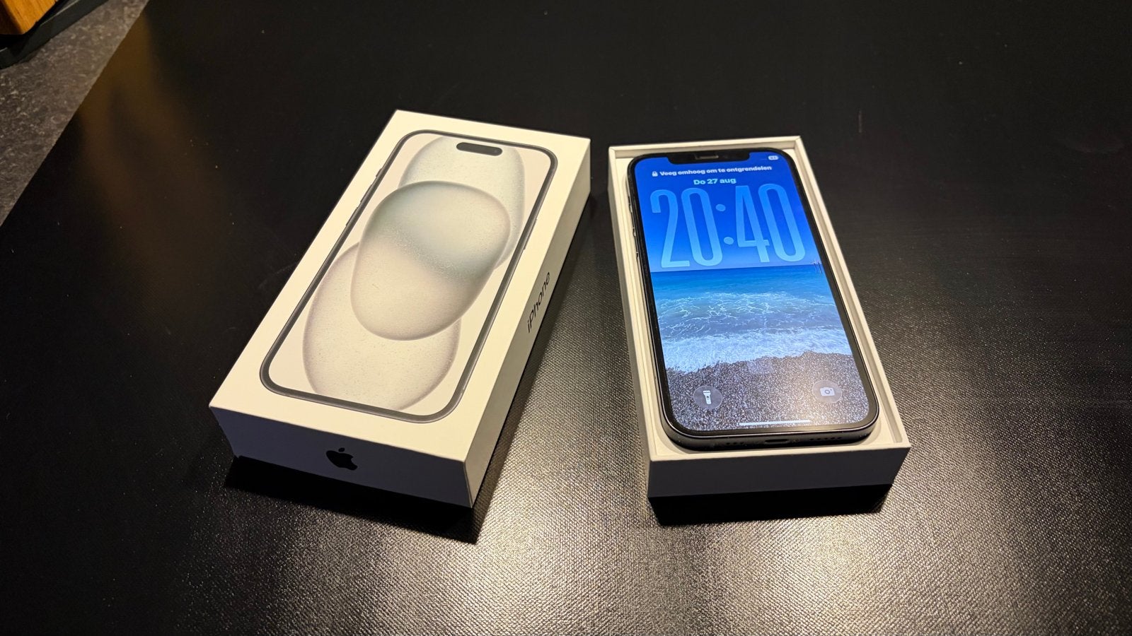 Originele zwarte iPhone 12, 128 GB - Krasvrij scherm, Telecommunicatie, Mobiele telefoons | Apple iPhone, 128 GB, Zwart, Ophalen of Verzenden
