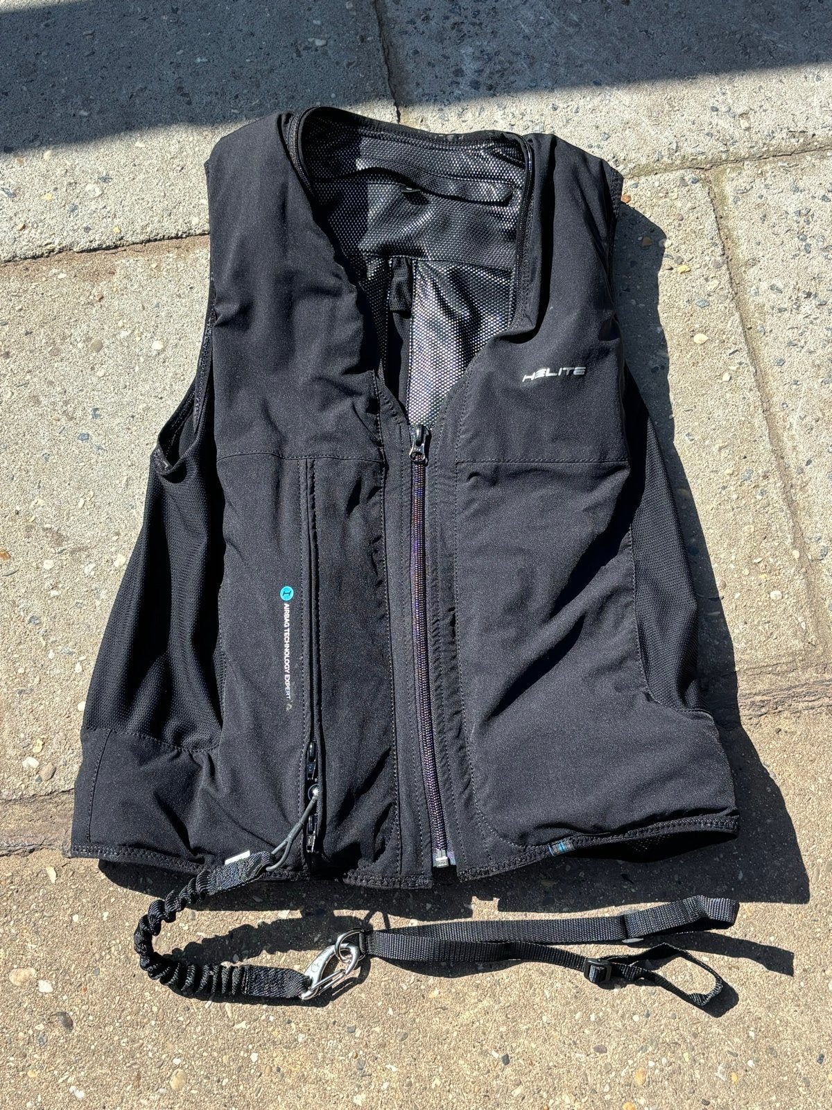 Helite Airbag Vest - Maat S, Dieren en Toebehoren, Overige merken, Ophalen of Verzenden, Zo goed als nieuw, Ritssluiting