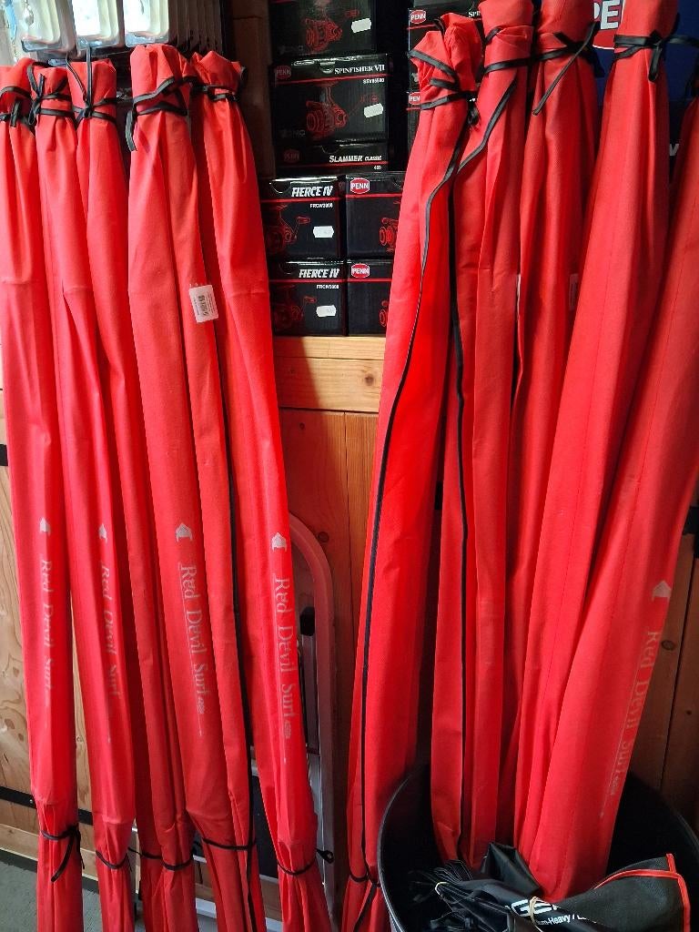 4.20m Strandhengels (100-200g) Red Devil Surf TX, Watersport en Boten, Hengelsport | Zeevissen, Info@hengelsportleon.nl, Overige typen