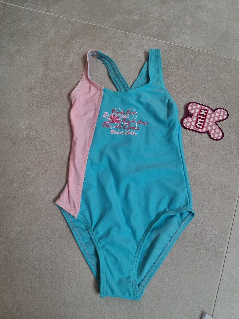 Nieuw! Blauw roze badpak maat 98/104, Meisje, Mix, Ophalen of Verzenden, Nieuw