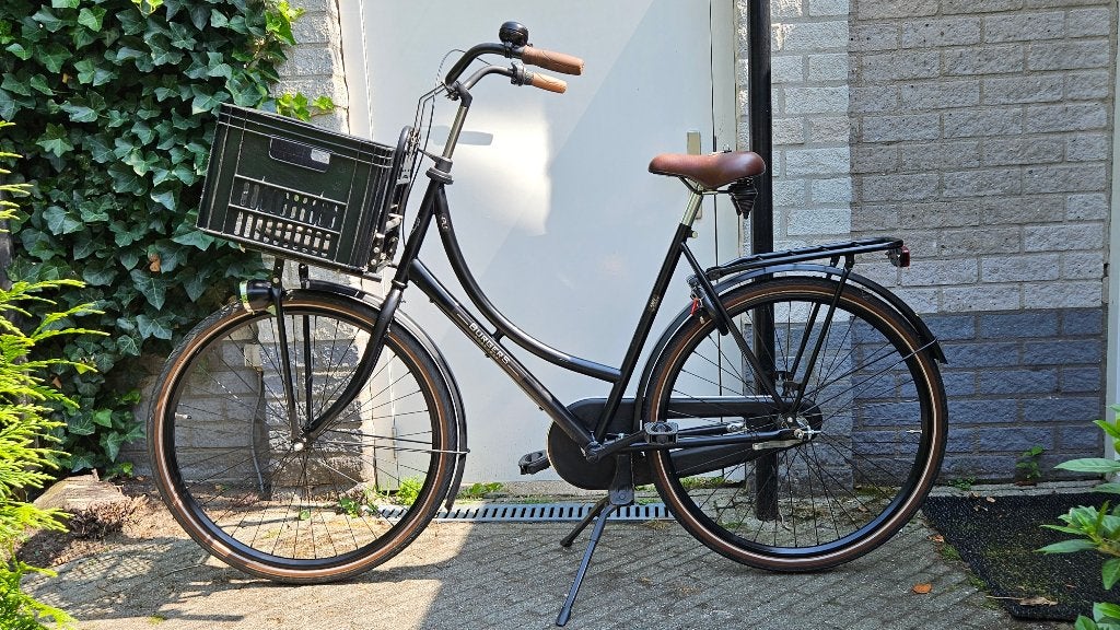 Burgers Omafiets met krat – 57 cm – Nexus 3 naaf - 2-poot st, Ophalen, Terugtraprem, Gebruikt, Versnellingen