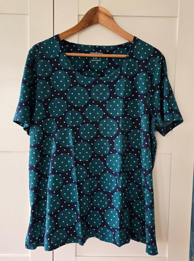 Gudrun Sjoden top korte mouw XL, Kleding | Dames, Blauw, Maat 46/48 (XL) of groter, Ophalen of Verzenden, Zo goed als nieuw