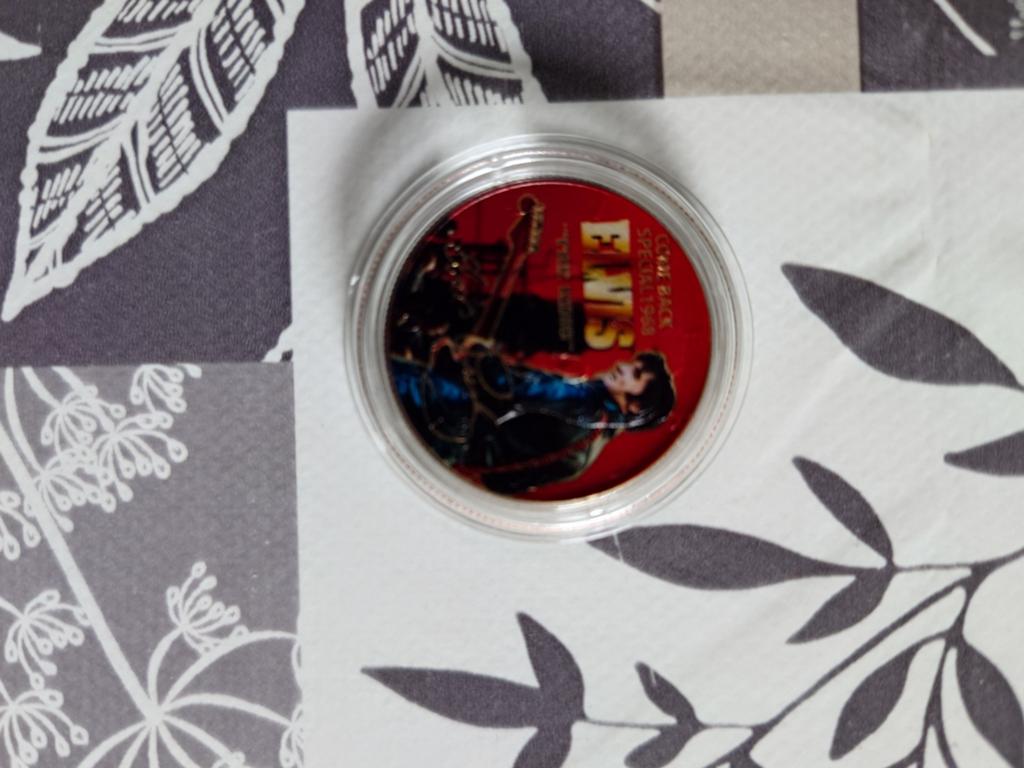 Elvis Presley Herdenkingsmunt - Gouden Kleur, Ophalen of Verzenden, Losse munt, Goud