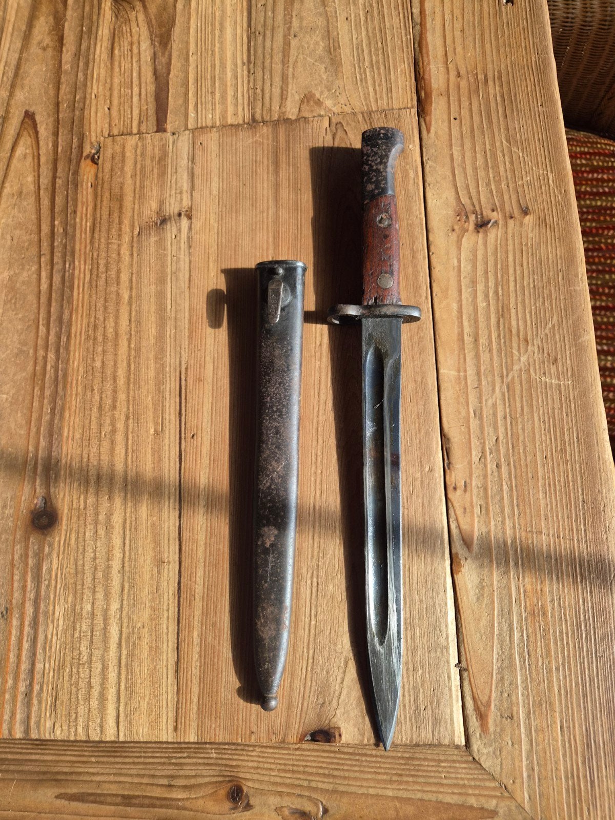 Antieke Mauser Bajonet met Schede - Militaria, Verzamelen, Ophalen, Landmacht, Duitsland, Mes of Dolk