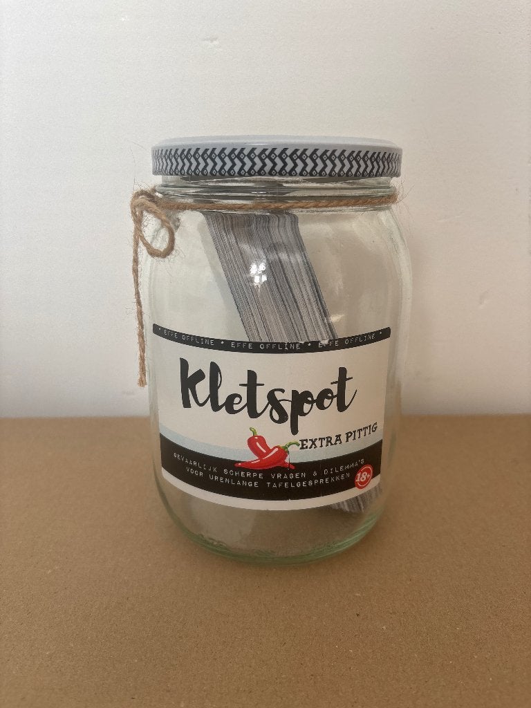 Kletspot extra pittig, Ophalen of Verzenden, Gebruikt