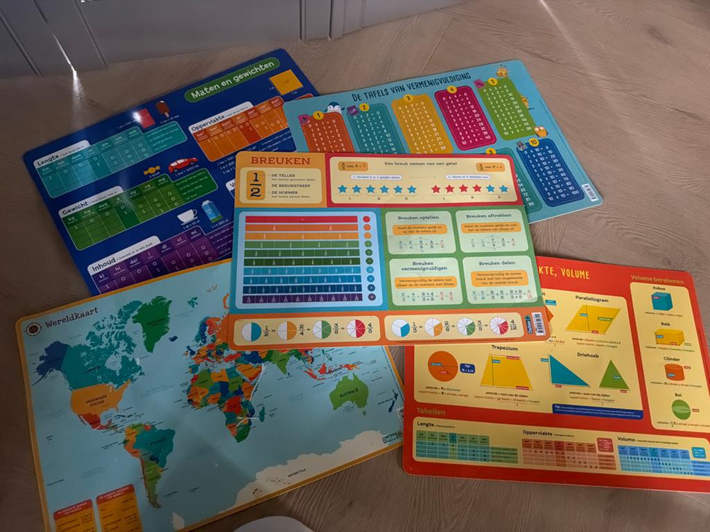 Educatieve placemats voor kinderen - leren en spelen, Ophalen of Verzenden, Gebruikt