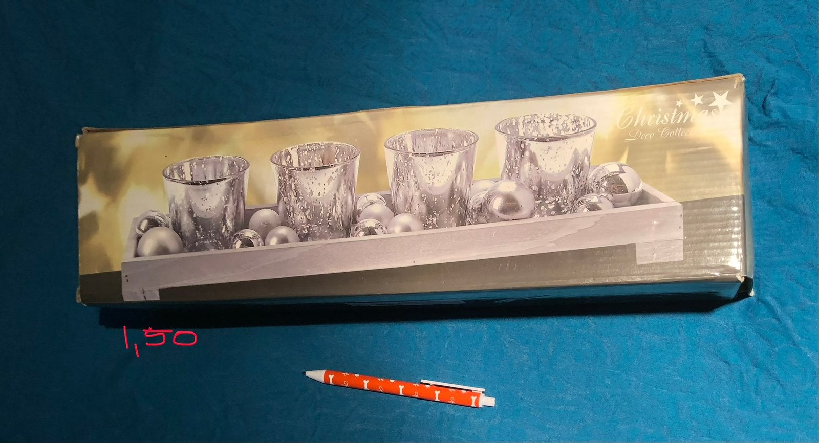 Waxine lichtjes glazen op dienblad nw, Ophalen of Verzenden, Nieuw