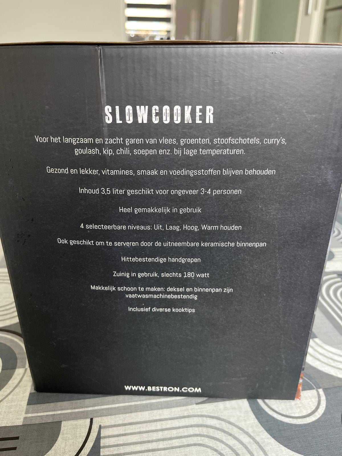 Bestron Slowcooker 3.5L - Nieuw en Ongebruikt, Ophalen, Vaatwasmachinebestendig, Nieuw