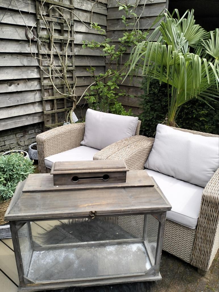Decoratieve houten lantaarn/vitrinekastje, Ophalen, Hout, Gebruikt, Landelijk