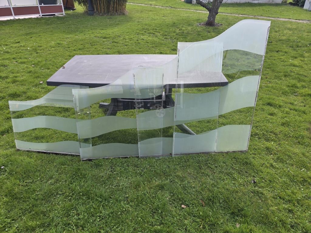 Glasplaten 4 stuks ex terras windscherm 7mm dik / Brielle, Gebruikt, Minder dan 80 cm, 80 tot 120 cm, Ophalen of Verzenden