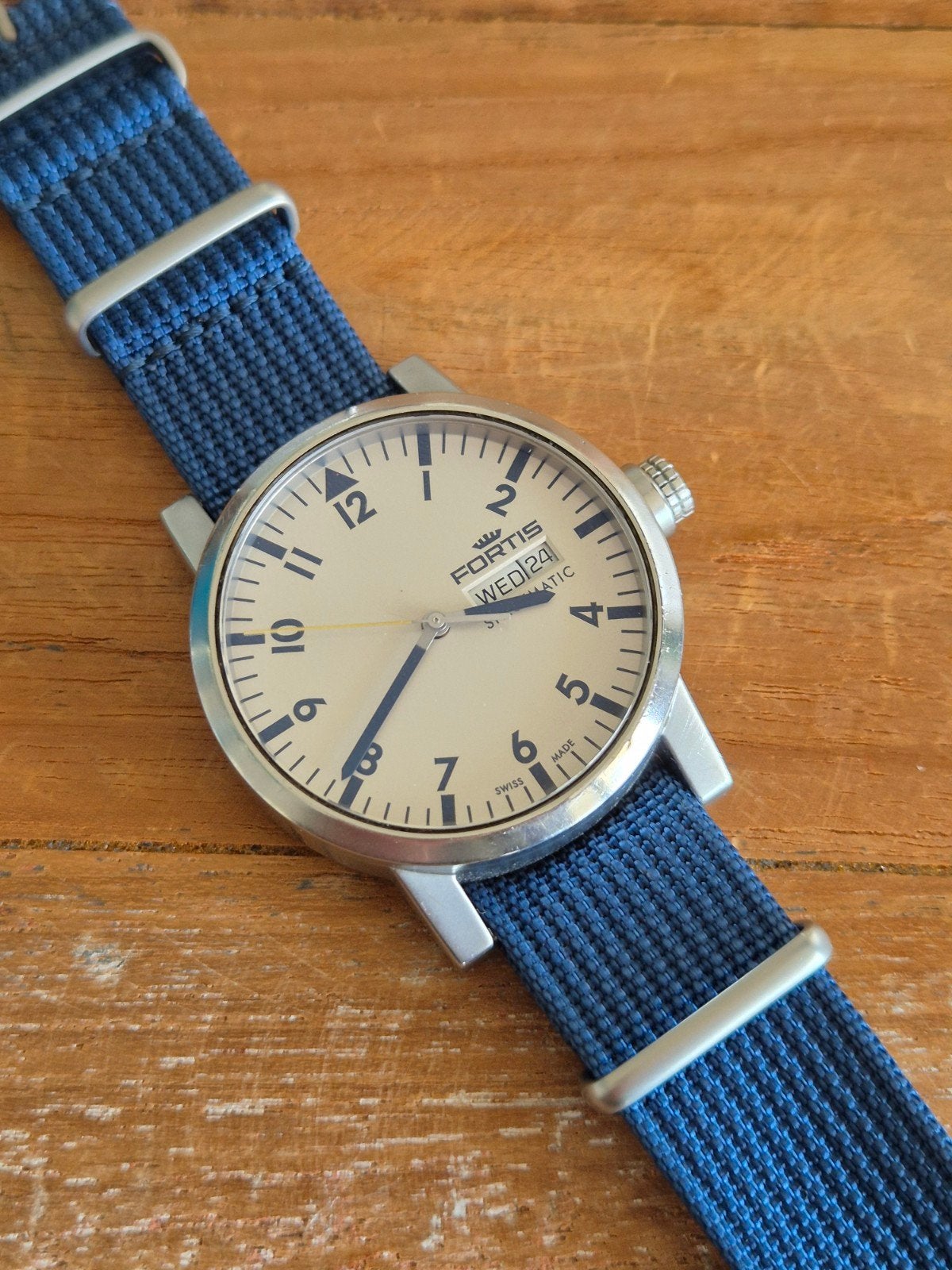 Fortis spacematic, Overige merken, Staal, Polshorloge, Ophalen of Verzenden