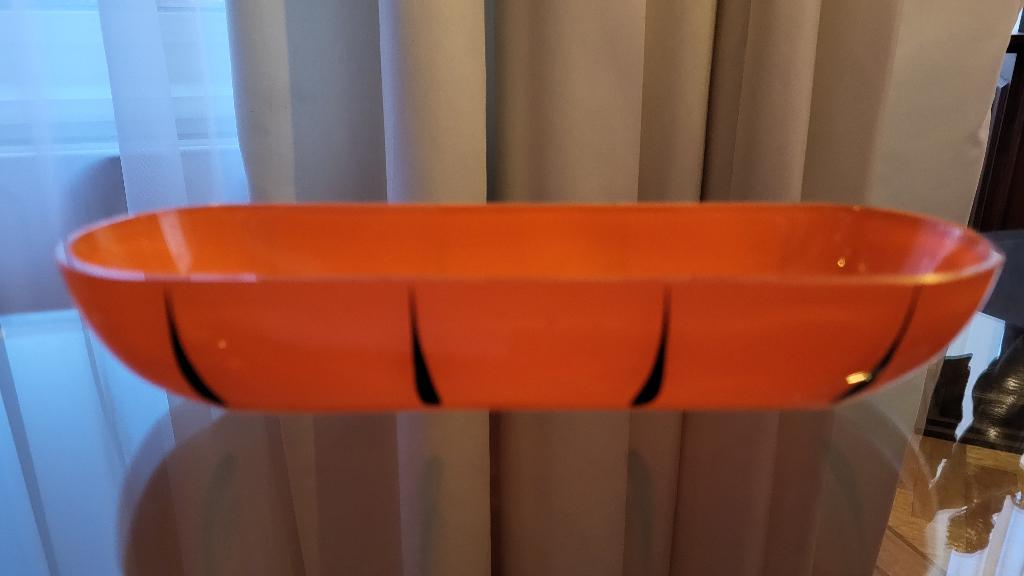 Kamhouder glas oranje lengte 22x7 cm, Ophalen of Verzenden