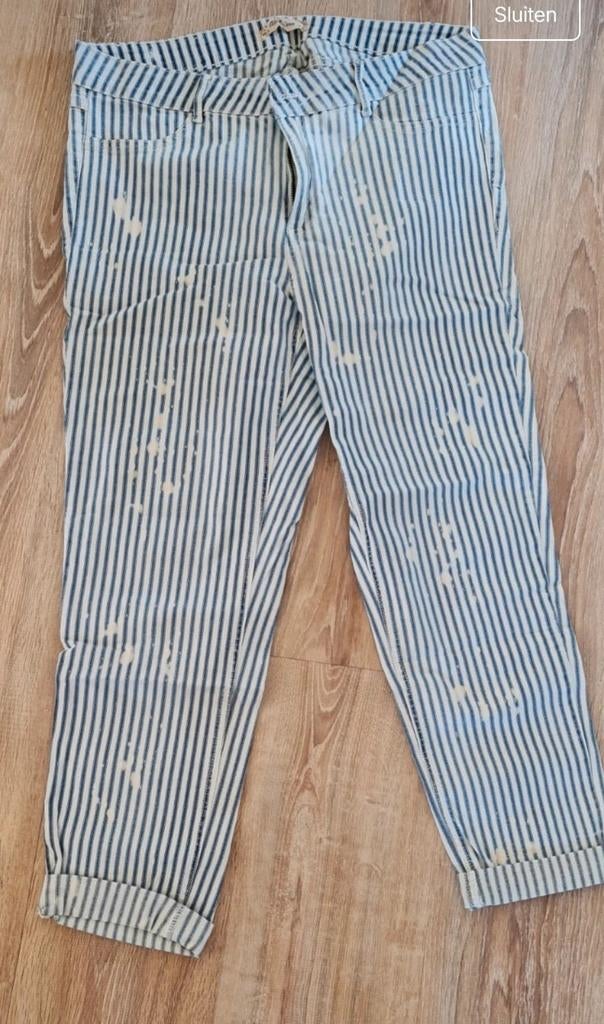 Gestreepte jeans van October Denim, Kleding | Dames, Ophalen of Verzenden, Zo goed als nieuw, Blauw