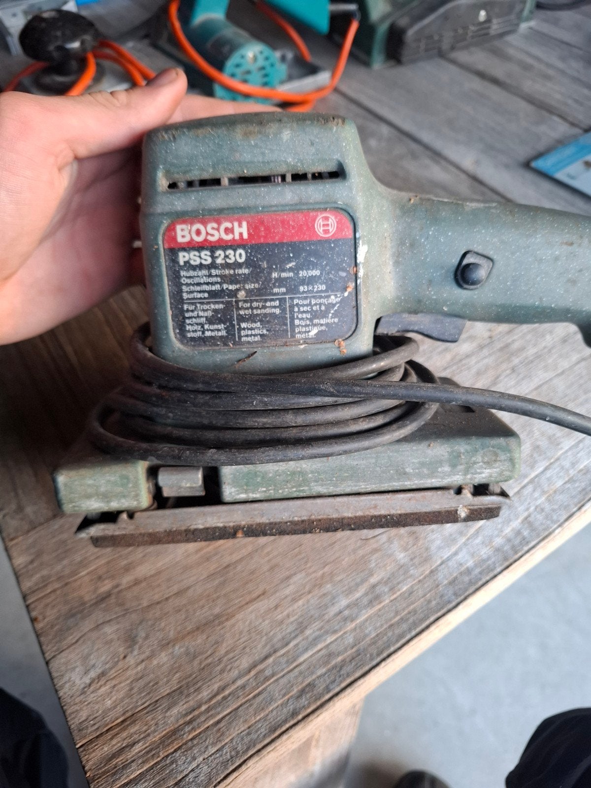 Bosch PSS 230 Vlakschuurmachine - Gebruikt, Ophalen, Gebruikt, Minder dan 600 watt, Vlakschuurmachine