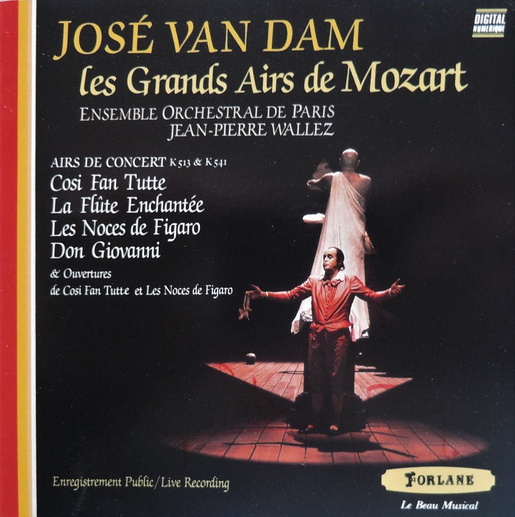 José Van Dam - Les grands Airs de Mozart - Forlane - 1987, Mozart, Opera of Operette, Ophalen of Verzenden, Zo goed als nieuw