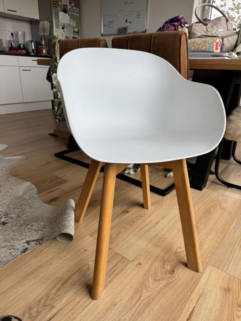 Wit kuip stoeltje, Huis en Inrichting, Stoelen, Ophalen, Kunststof, Gebruikt, Wit