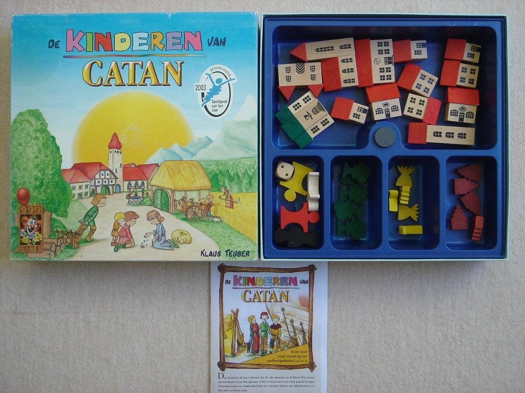 LEUK: De Kinderen van Catan (Catan kinderspel), Een of twee spelers, Ophalen of Verzenden, Gebruikt, 999 Games