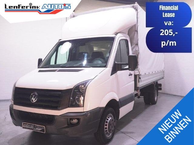 Volkswagen Crafter 2.0 TDI 163 pk Pick Up met Huif / Open La, Euro 5, Gebruikt, Zwart, 4 cilinders